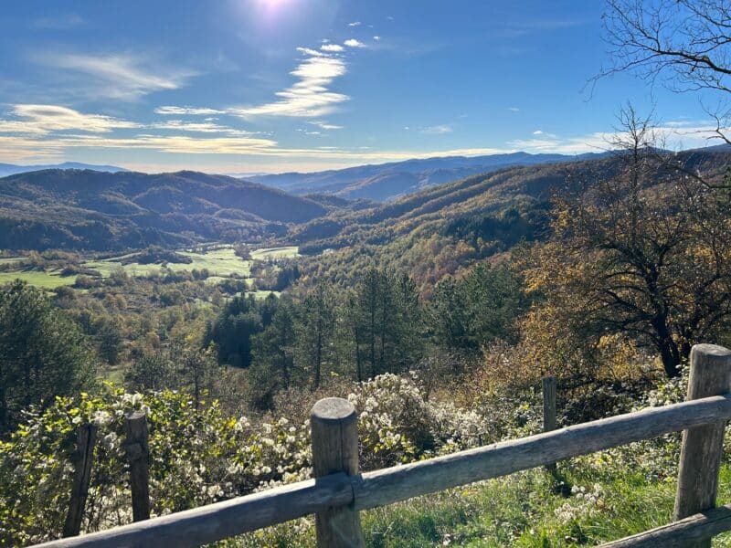 Panorama del Casentino visto dal Passo della Consuma